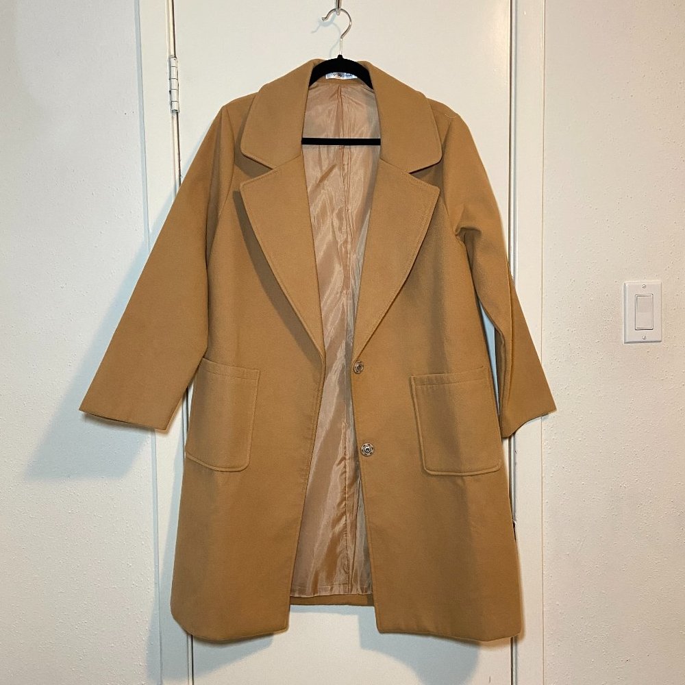 beige trench coat
